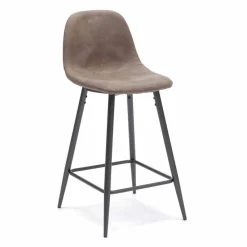 Viadurini Living Barhocker-Moderner Design Hocker aus Kunstleder und Metall - Gino