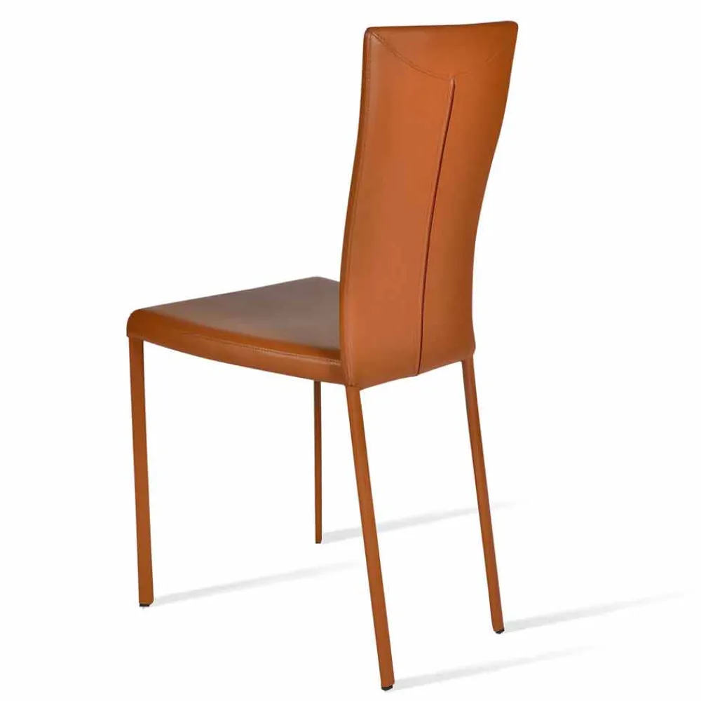 Viadurini Living Moderne Stühle-Moderner Design Living Chair auf Leder / hautbeschichtet, made in Italy Ghada