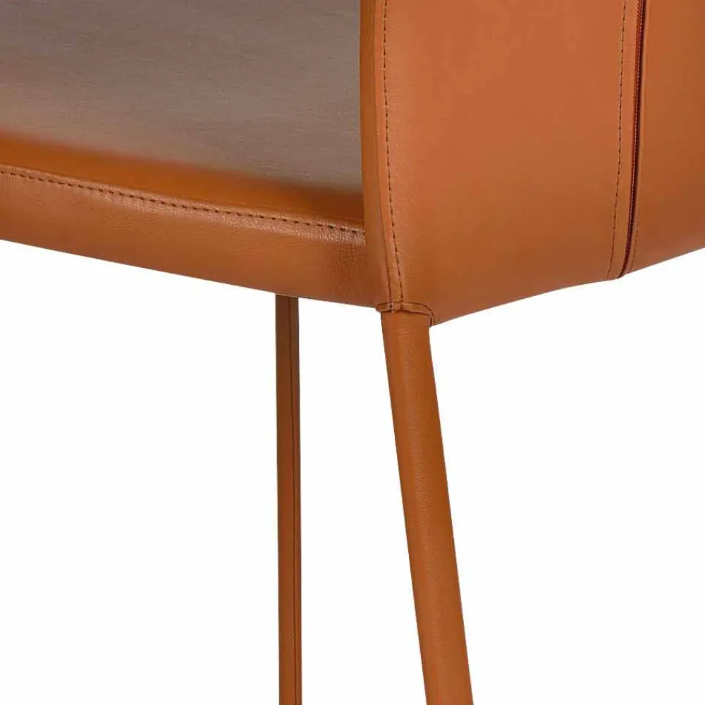 Viadurini Living Moderne Stühle-Moderner Design Living Chair auf Leder / hautbeschichtet, made in Italy Ghada