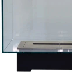 Viadurini Fire Design Bodenkamine Bioethanol-Moderner Designboden Bio-Kamin aus Glas und Stahl oder Corten - Bradley