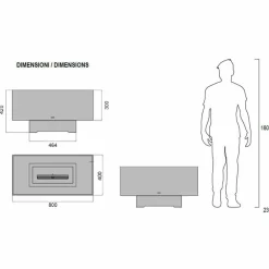 Viadurini Fire Design Bodenkamine Bioethanol-Moderner Designboden Bio-Kamin aus Glas und Stahl oder Corten - Bradley