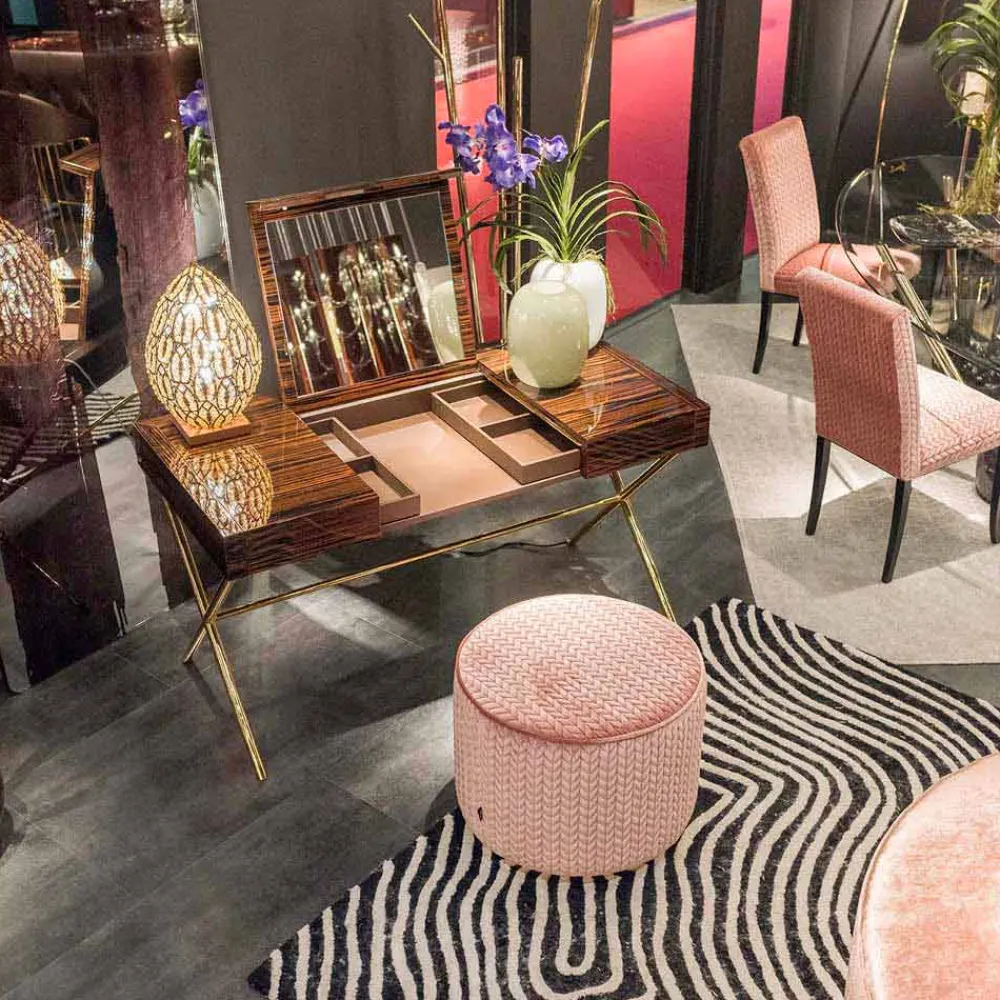 Viadurini Living Sitzsäcke|Sitzsäcke-Moderner Designhocker Belle 1, mit Stoffbezug