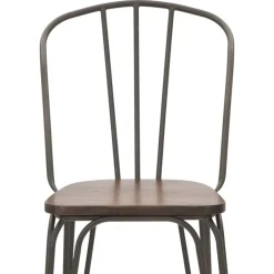 Viadurini Living Küchenhocker-Moderner Designhocker im Industriestil aus Eisen und Holz, 2 Stück - Erika