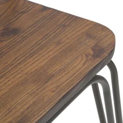 Viadurini Living Küchenhocker-Moderner Designhocker im Industriestil aus Eisen und Holz, 2 Stück - Erika