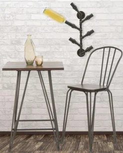 Viadurini Living Küchenhocker-Moderner Designhocker im Industriestil aus Eisen und Holz, 2 Stück - Erika