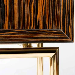 Viadurini Living Anrichte-Moderner Designschrank Ada mit 4 Türen, aus Ebenholz, Hochglanz-Finish