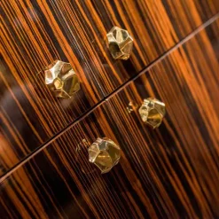 Viadurini Living Anrichte-Moderner Designschrank Ada mit 4 Türen, aus Ebenholz, Hochglanz-Finish