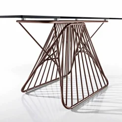 Viadurini Living Esstische-Moderner Designtisch aus gehärtetem Glas, hergestellt in Italien, Mitia