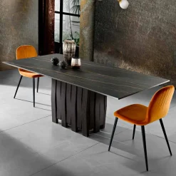 Viadurini Living Esstische-Moderner Designtisch aus Glaskeramik made in Italy, Egisto