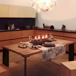 Viadurini Living Esstische Nach Mass|Esstische-Moderner Designtisch aus natürlichem Walnussholz, L180xP90cm, Yvonne