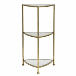 Viadurini Living Moderne Couchtische-Moderner dreieckiger Telefonständer 3 Regale aus Eisen und Glas - Kora