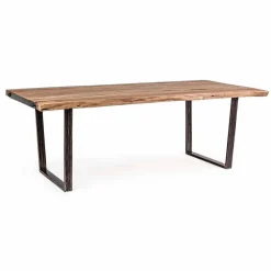 Viadurini Living Esstische-Moderner Esstisch aus Akazienholz und Homemotion Steel - Bingo