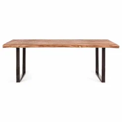 Viadurini Living Esstische-Moderner Esstisch aus Akazienholz und Homemotion Steel - Bingo