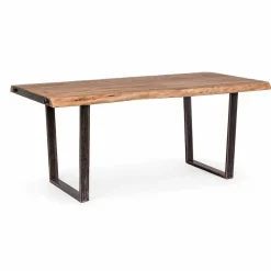 Viadurini Living Esstische-Moderner Esstisch aus Akazienholz und Homemotion Steel - Bingo