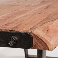 Viadurini Living Esstische-Moderner Esstisch aus Akazienholz und Homemotion Steel - Bingo