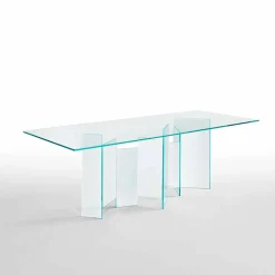 Viadurini Living Esstische Nach Mass|Esstische-Moderner Esstisch aus extraleichtem oder geräuchertem Glas Made in Italy - Zufällig