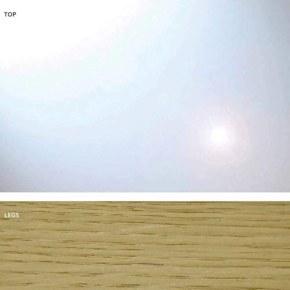 Viadurini Living Esstische-Moderner Esstisch aus Glas und natürlichen Eischenholz made in Italy Acciano