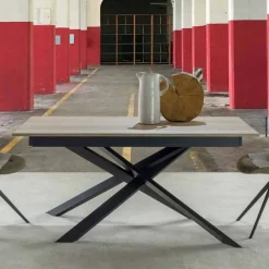 Viadurini Living Ausziehbare Esstische-Moderner Esstisch ausziehbar, Melamintischplatte - Marliana