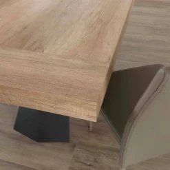 Viadurini Ausziehbare Esstische-Moderner esstisch ausziehbar bis 260/280 cm aus Holz und Metall Teramo