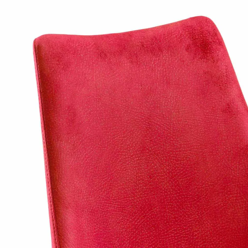 Viadurini Living Moderne Stühle-Moderner Esszimmerstuhl aus roter Technofaser, Almira