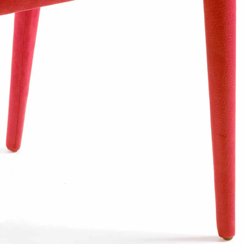 Viadurini Living Moderne Stühle-Moderner Esszimmerstuhl aus roter Technofaser, Almira
