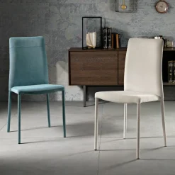 Viadurini Living Moderne Stühle-Moderner Esszimmerstuhl aus Stoff, hergestellt in Italien, Porzia