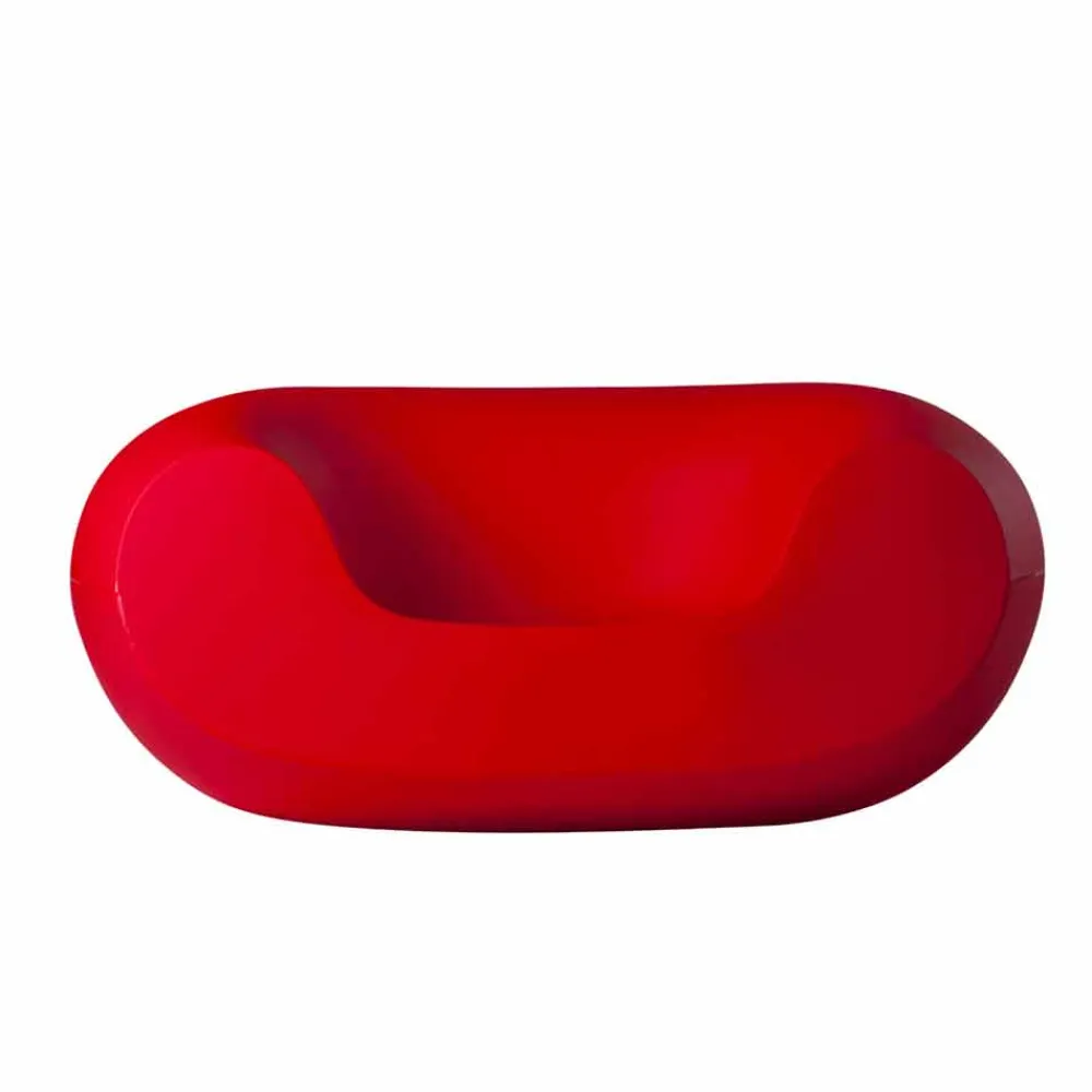 SLIDE Sessel Kunststoff-Moderner farbiger Gartensessel Chubby, hergestellt in Italien