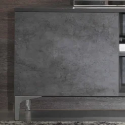 Viadurini Living Tv-Möbel-Moderner Fernsehschrank aus Melaminholz mit zwei Türen Made in Italy - Clemente