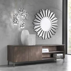 Viadurini Living Tv-Möbel-Moderner Fernsehschrank Melaminholz mit zwei Türen Hergestellt in Italien - Clemente