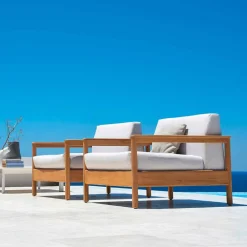 Varaschin Stoffsessel-Moderner Gartensessel aus Stoff gepolstert Bali