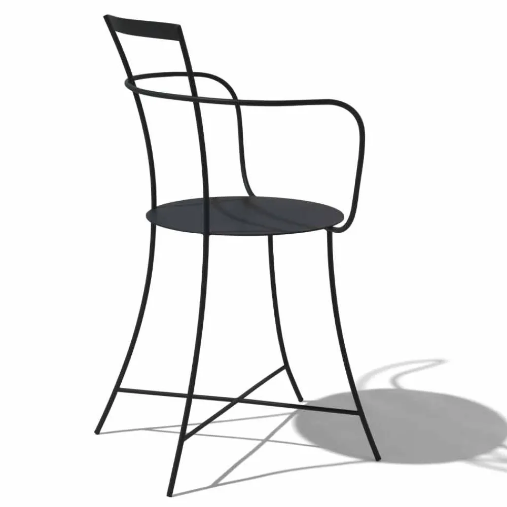 Viadurini in the Garden Gartenstühle Metall-Moderner Gartenstuhl aus farbig lackiertem Stahl Made in Italy - Edda