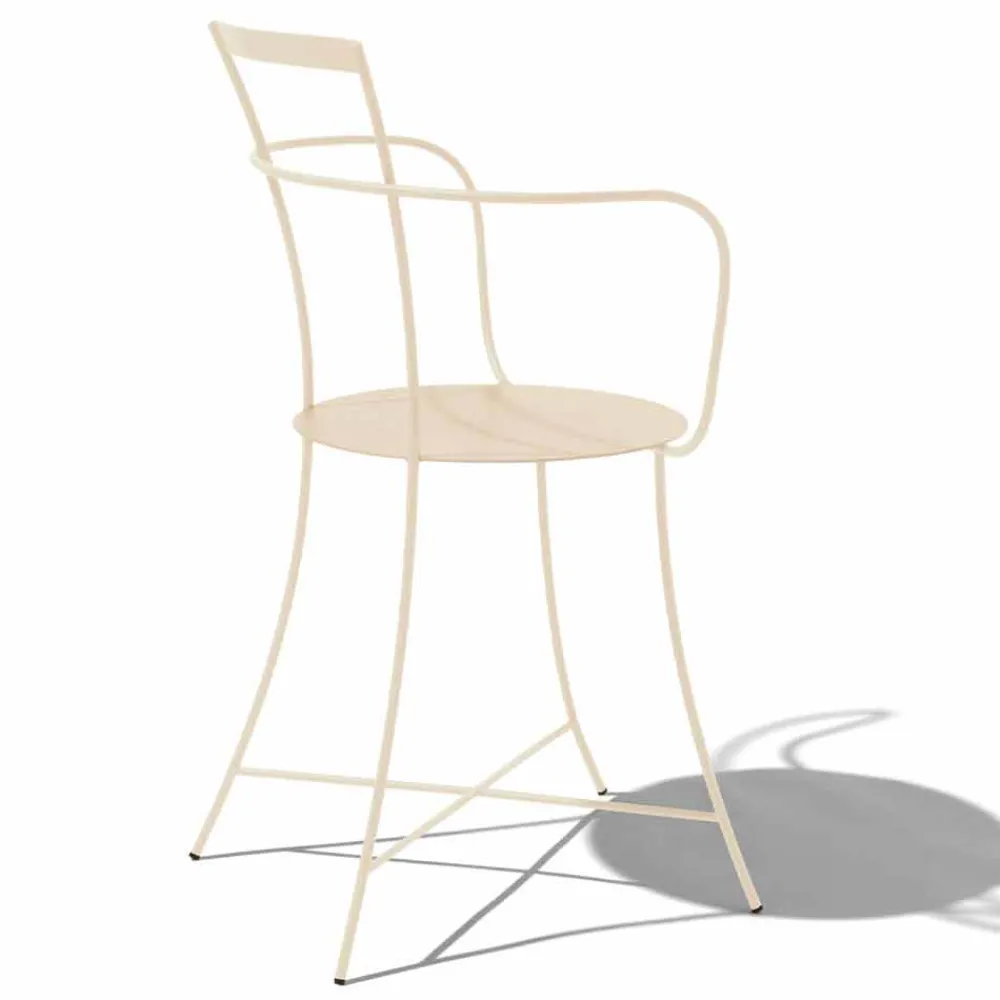 Viadurini in the Garden Gartenstühle Metall-Moderner Gartenstuhl aus farbig lackiertem Stahl Made in Italy - Edda