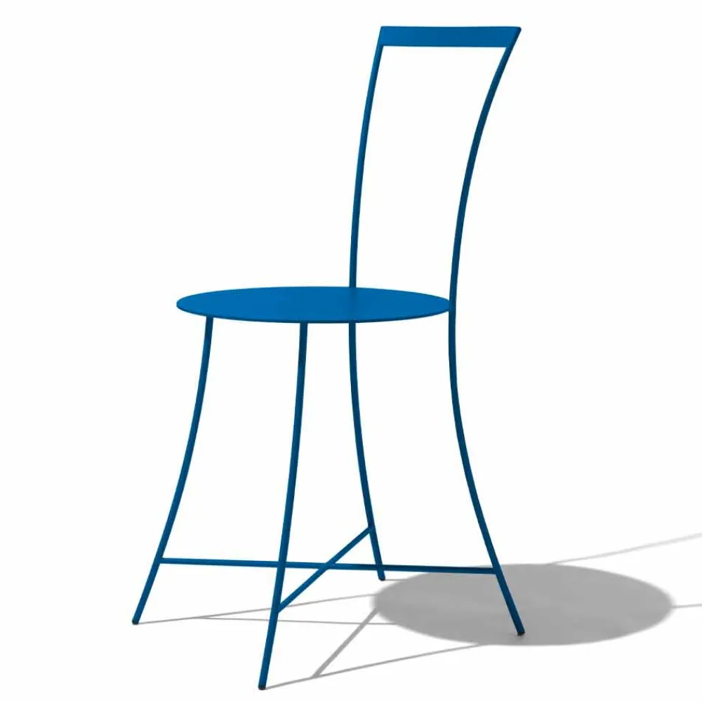 Viadurini in the Garden Gartenstühle Metall-Moderner Gartenstuhl aus farbig lackiertem Stahl Made in Italy - Edda