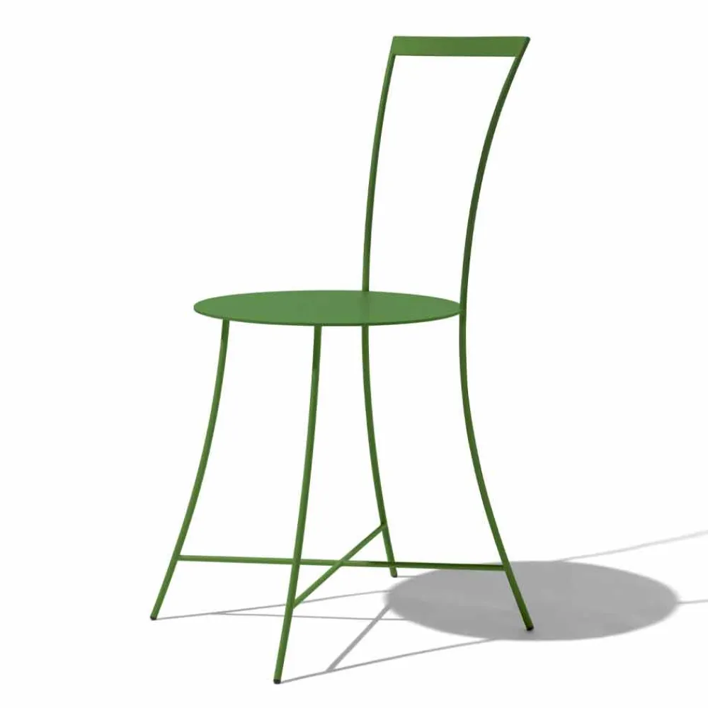 Viadurini in the Garden Gartenstühle Metall-Moderner Gartenstuhl aus farbig lackiertem Stahl Made in Italy - Edda