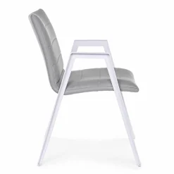 Viadurini in the Garden Gartenstühle Metall-Moderner Gartenstuhl mit Armlehnen aus weißem Aluminium Homemotion - Liliana