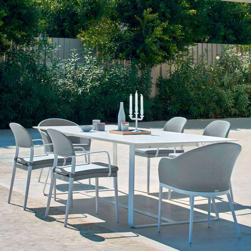 Varaschin Gartentische Fest-Moderner Gartentisch in unterschiedlichen Dimensionen Kolonaki