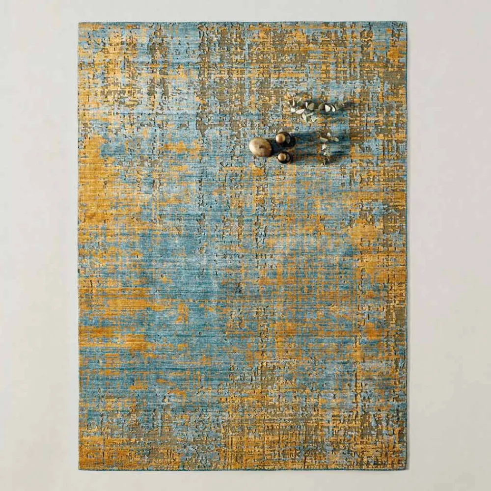 Viadurini Carpets Teppiche-Moderner handgeknüpfter Wohnzimmerteppich aus Bambusseide und Baumwolle - Buba