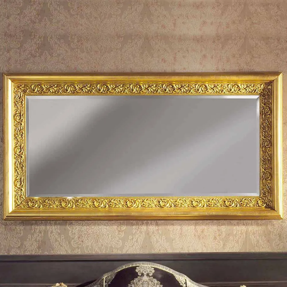 Viadurini Classic Wandspiegel-Moderner handgemachter Ayous Holz Wandspiegel hergestellt in Italien Enrico