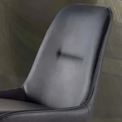 Viadurini Living Barhocker-Moderner Hocker H 80 cm, Sitzfläche aus Nubuk-Kunstelder - Ines