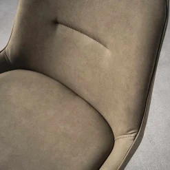 Viadurini Living Barhocker-Moderner Hocker H 80 cm, Sitzfläche aus Nubuk-Kunstelder - Ines