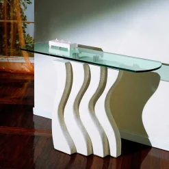 Viadurini Living Konsolentisch Flur-Moderner Konsolentisch aus Stein und Kristall Ciril