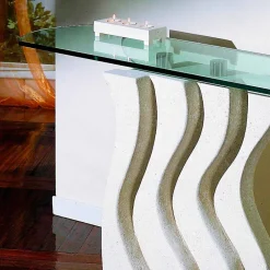 Viadurini Living Konsolentisch Flur-Moderner Konsolentisch aus Stein und Kristall Ciril