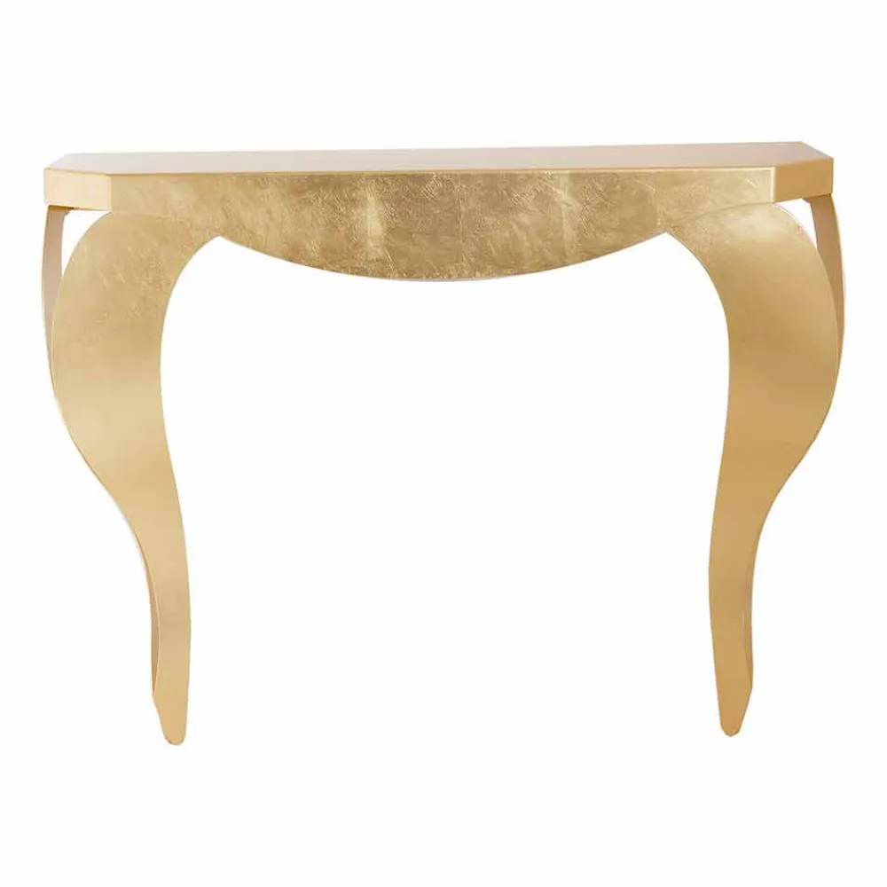 Viadurini Living Konsolentisch Flur-Moderner Konsolentisch aus Eisen in Blattgold oder Blattsilber - Daledale