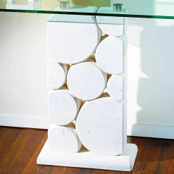 Viadurini Living Konsolentisch Flur-Moderner Konsolentisch aus Kristall und Stein Hosios