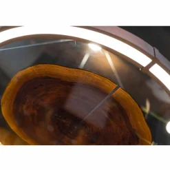 Viadurini Lighting Moderne Kronleuchter-Moderner Kronleuchter aus Stahl und Glas mit Holzeinsatz Made in Italy - Seoul