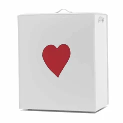 Limac Design Wäschekörbe-Moderner Lederwäschekorb Made in Italy Adele, Herzeinsatz