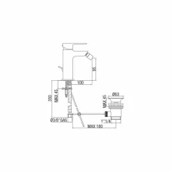 Viadurini Taps Bidetarmaturen-Moderner Messing Bidet Mixer mit Abfluss Made in Italy - Sindra