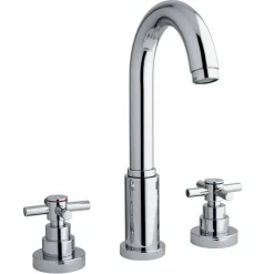 Viadurini Taps Waschbeckenarmaturen-Moderner Mixer für Waschbecken mit Ablauf in Messingchrom Made in Italy - Liro