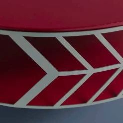 Viadurini Living Moderne Couchtische-Moderner niedriger Design-Couchtisch in Blau oder Bordeaux mit Ring – Lok