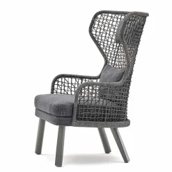 Varaschin Stoffsessel-Moderner Outdoor-Sessel mit Kopfstütze aus Stoff Emma